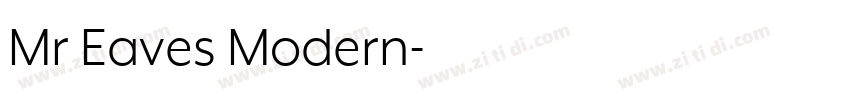 Mr Eaves Modern字体转换